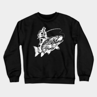 Trout Master White Crewneck Sweatshirt